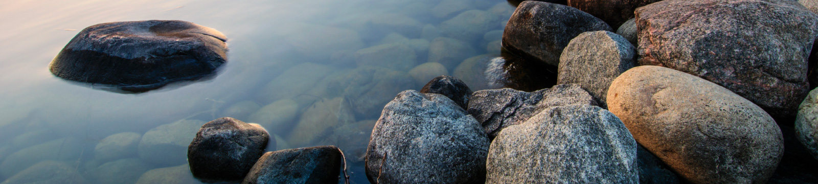Rocks on a lake shoreline